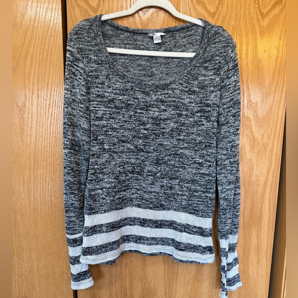 Volcom Gray and Black Striped Sweater